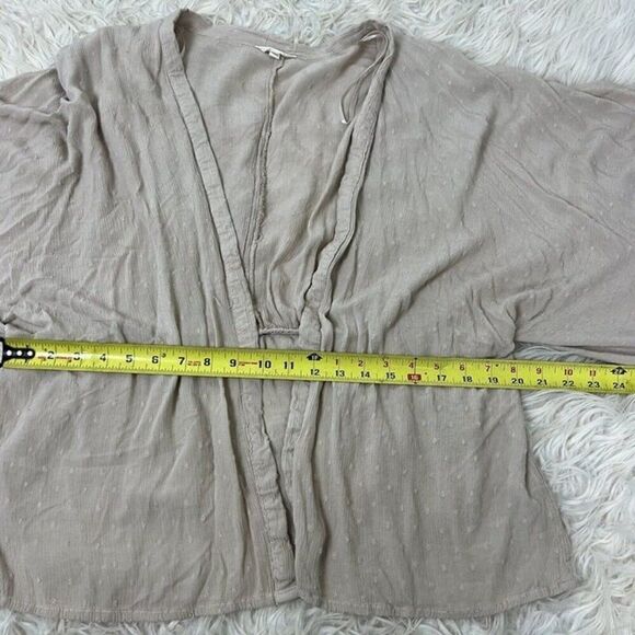 Sim & Sam Bohemian Dusty Pink Swiss Dot Open Front Cardigan Lightweight L/XL - Picture 5 of 9